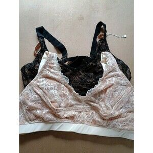 The Dairy Fairy Ayla Bra Lot Womens Black Nude Lace Nursing Maternity Pumping